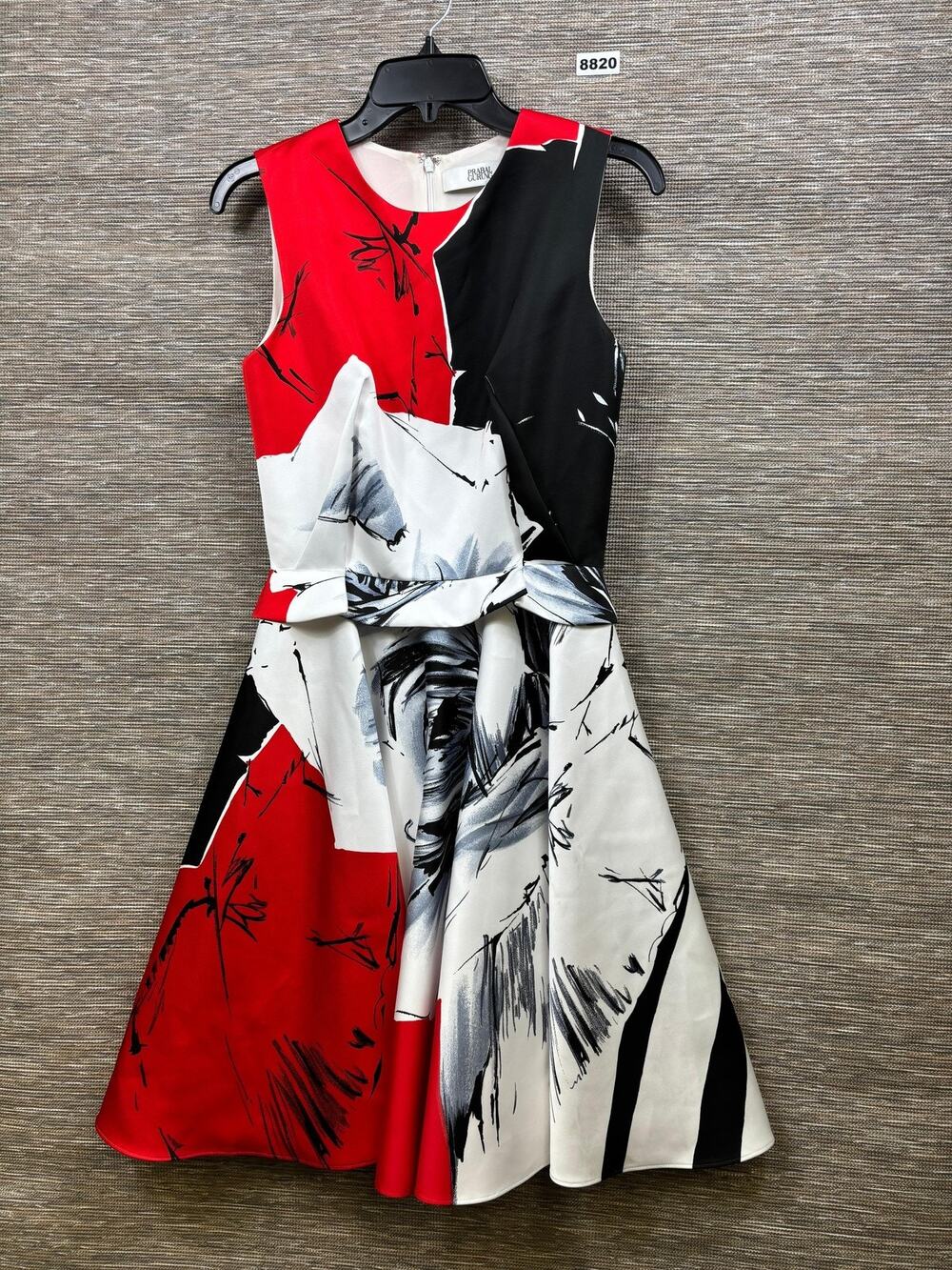 Prabal Gurung Dress Womens 4 Multicolor Colorblock Silk Fit & Flare Knee Length